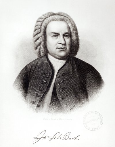 Portret van Johann Sebastian Bach (1685-1750) door V. Weger